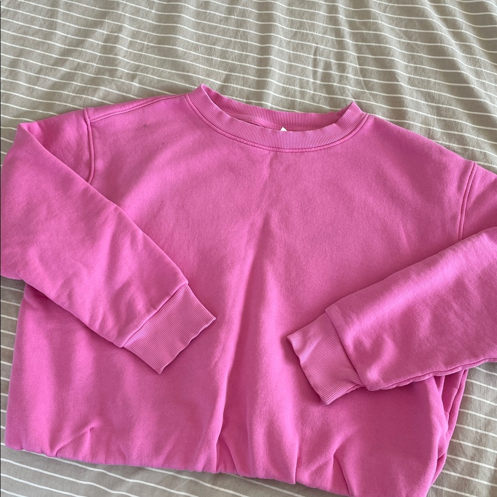 Pink Women's Cropped Sweater